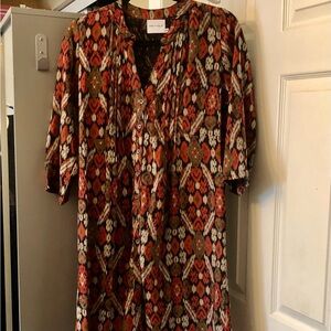 Zen Ethic Ikat Patterned Multicolor Dress Size S/M